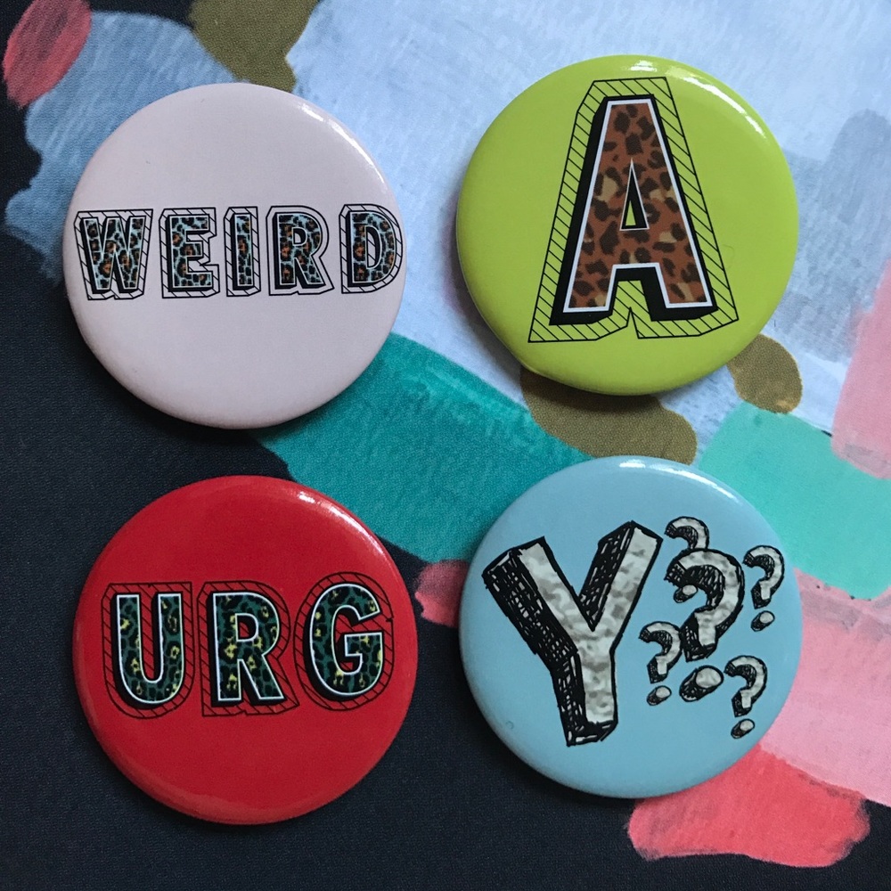 TopShop Pin Badges Topshop Lapel Jean Jacket Backpack Button